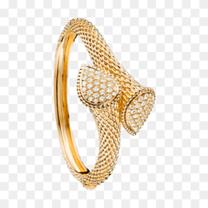 RADHEE Gold Bracelet radiant white stones and a gold-ton